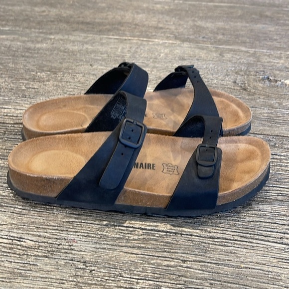 Cushionaire Black Sandals Size 9 - Picture 3 of 5